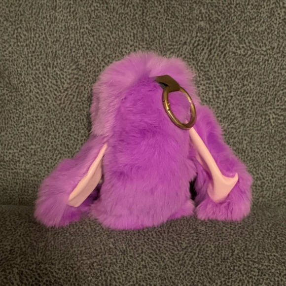 Rabbit Pompom Keychain (Purple) - Picture 7 of 7